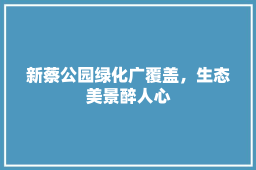 新蔡公园绿化广覆盖，生态美景醉人心