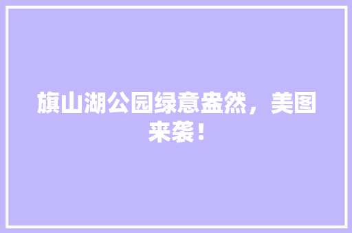 旗山湖公园绿意盎然，美图来袭！