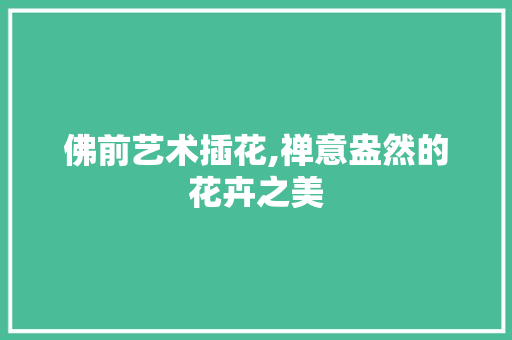 佛前艺术插花,禅意盎然的花卉之美