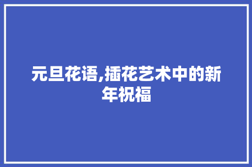 元旦花语,插花艺术中的新年祝福