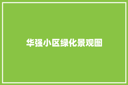 华强小区绿化景观图