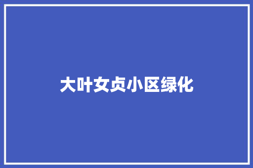 大叶女贞小区绿化